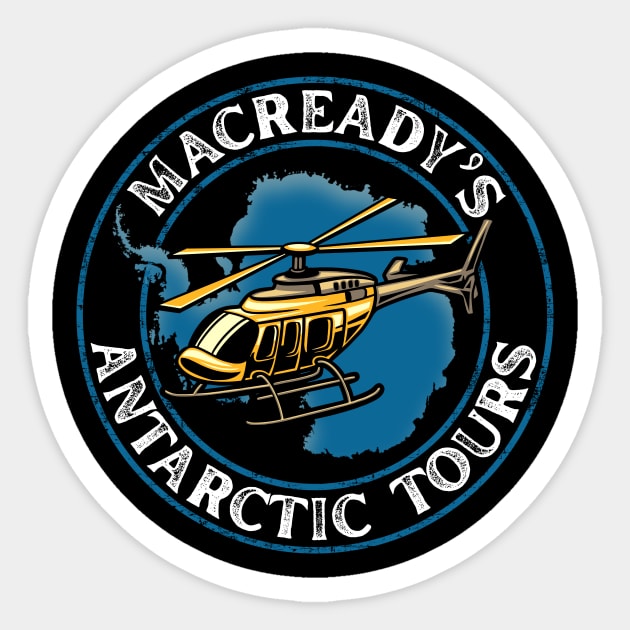 Macready's Antarctic Tours - The Thing Tribute Sticker by The Living Thread Store